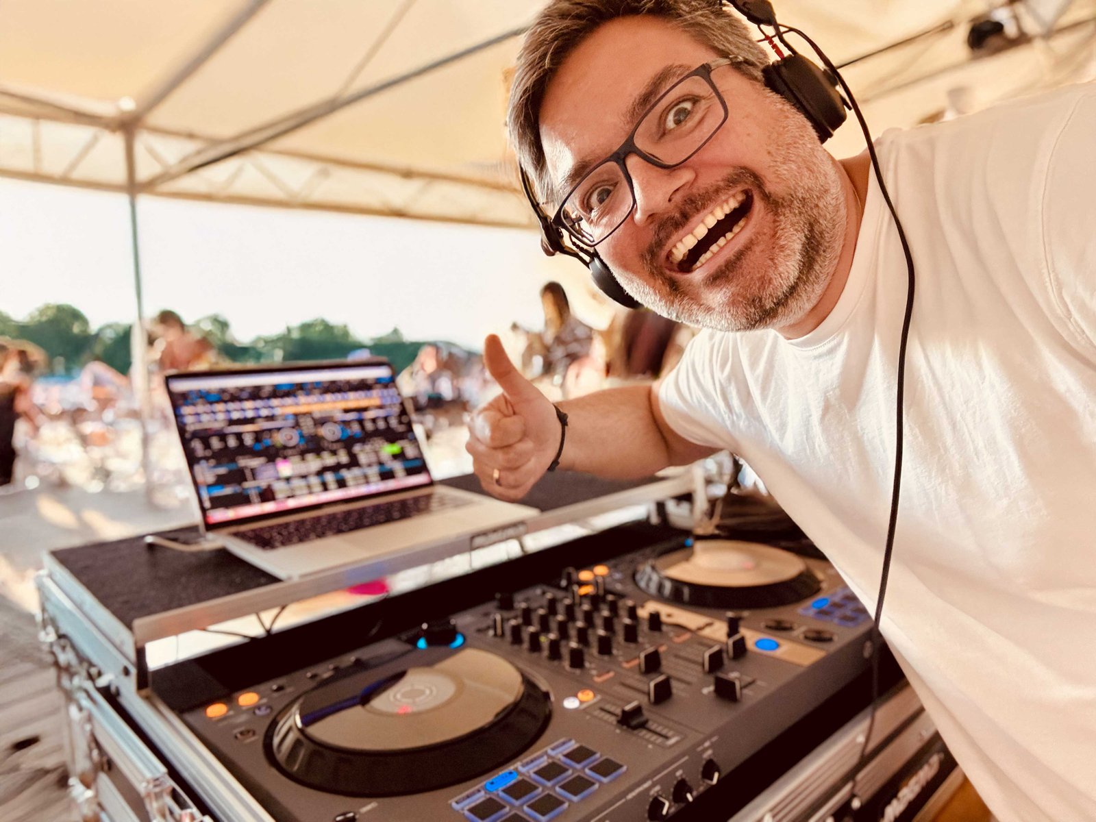 Photo of DJ Q-Kat performing live